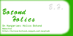 botond holics business card